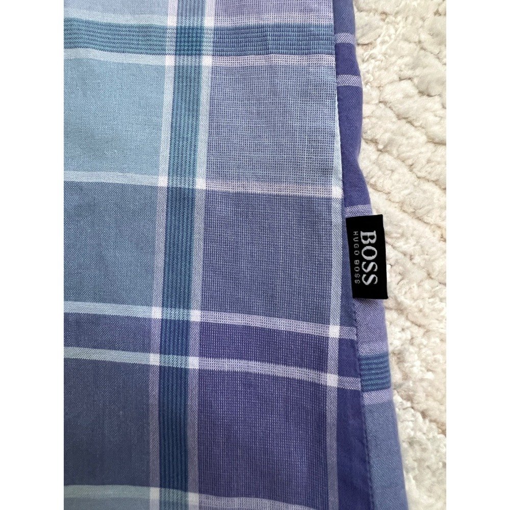 BOSS Hugo Boss Plaid Short Sleeve Button Up Shirt Mens Casual - Picture 3 of 16